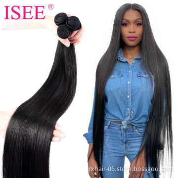 ISEE 12A Grade High Quality Double Drawn Raw Virgin Cuticle Aligned Human Hair Bundles,Camodian Human Hair Extension Vendors